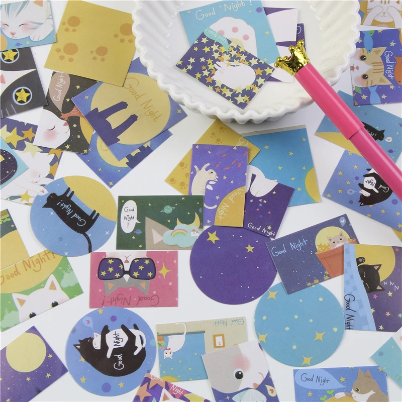 40 шт./1 коробка бумажные мини наклейки в виде кошки|toy sticker|sticker toystickers diary decorative |