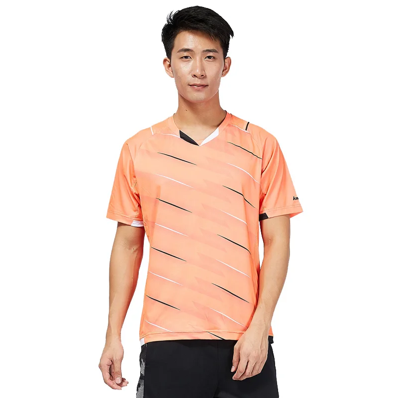 KAWASAKI футболки для бадминтона быстросохнущая спортивная одежда из полиэстера для мужчин фитнес тренажерный зал теннисные майки одежда ST-T1001