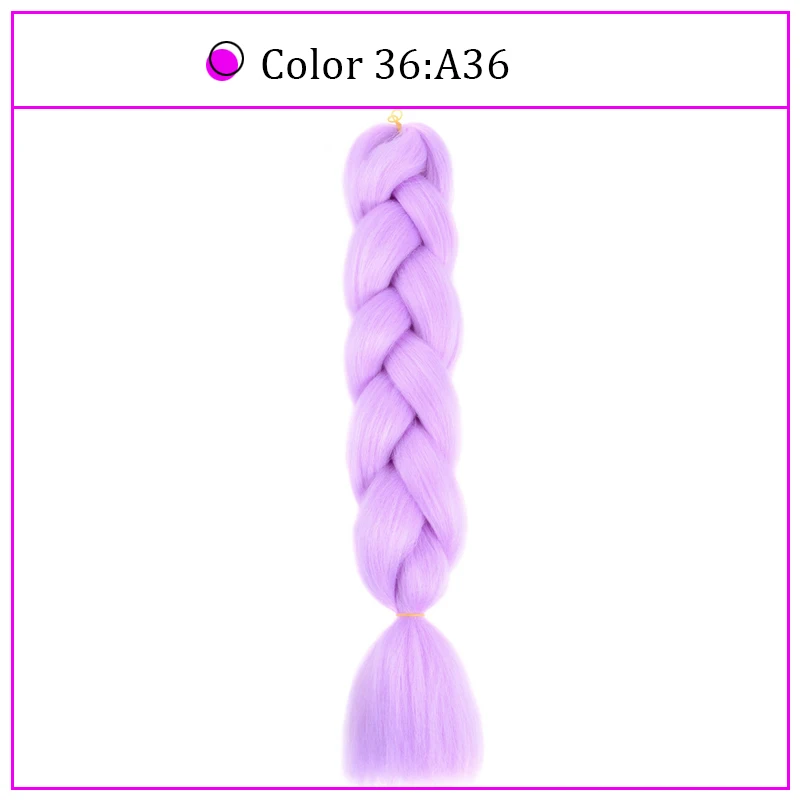 Yiyaobess 24 дюйма синтетические плетеные волосы 100 г/упак. волосы кроше для наращивания красный фиолетовый розовый серый синий черный jumbo оплетка - Цвет: T4/613#