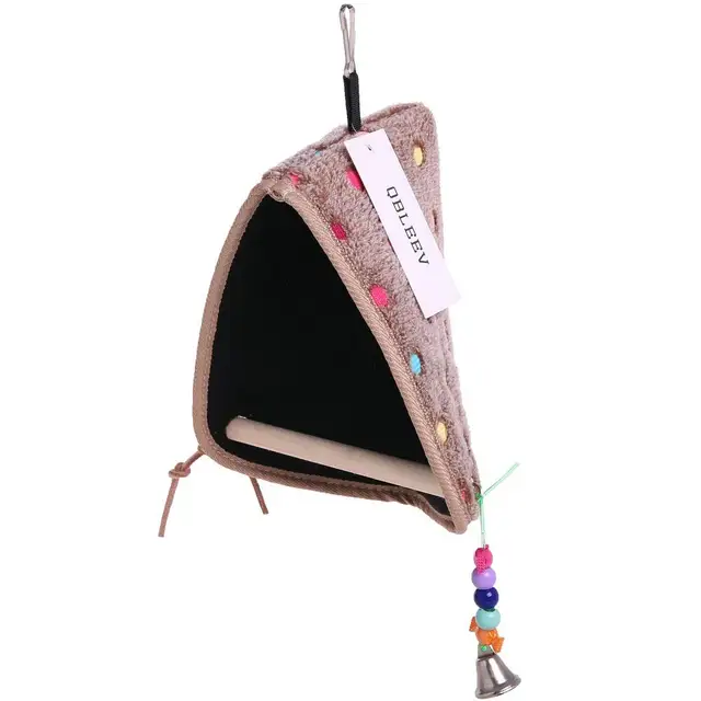 parrot Winter Plush Hut Tent Nest Stand Parrot Bed Sleep Parakeet Cage Cave Hanging Decor  Birdhouse for Small  Cockatoo Finch 1