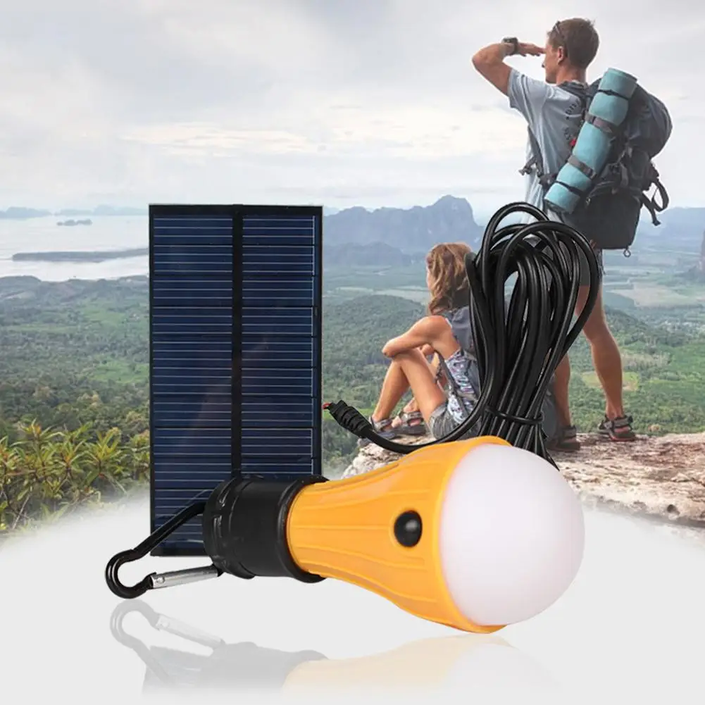 Solar LED Outdoor Hiking Camping Tent Light Rechargeable Night Lamp