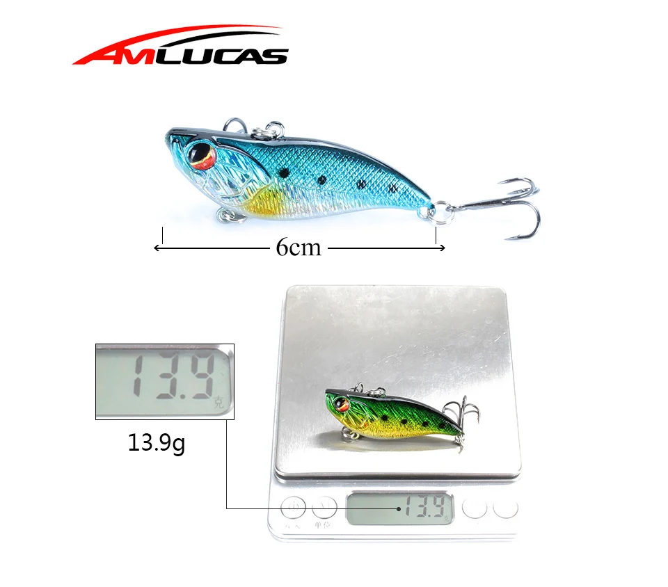 Amlucas рыболовная Тонущая приманка VIB безликие кренкбейты 60 мм 13,9 г жесткая искусственная вибрационная приманка зимние снасти для подледной рыбалки WE1201