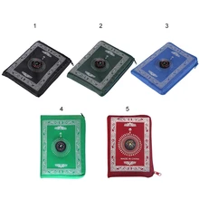 Портативный мусульманских Ислам молитва ковер Одеяло туристический компас Исламская, молитвенная Одеяло ковры для Гостиная домашний текстиль