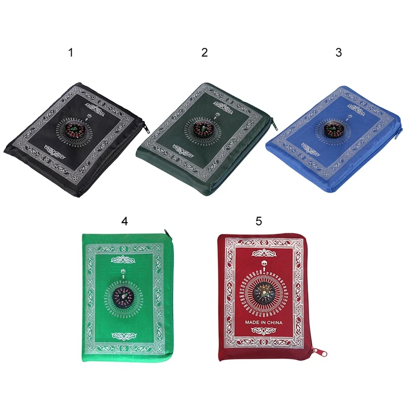 

Portable Muslim Islam Prayer Carpet Rug Blanket Travel Compass Islamic Prayer Blanket Carpets for Living Room Home Textile