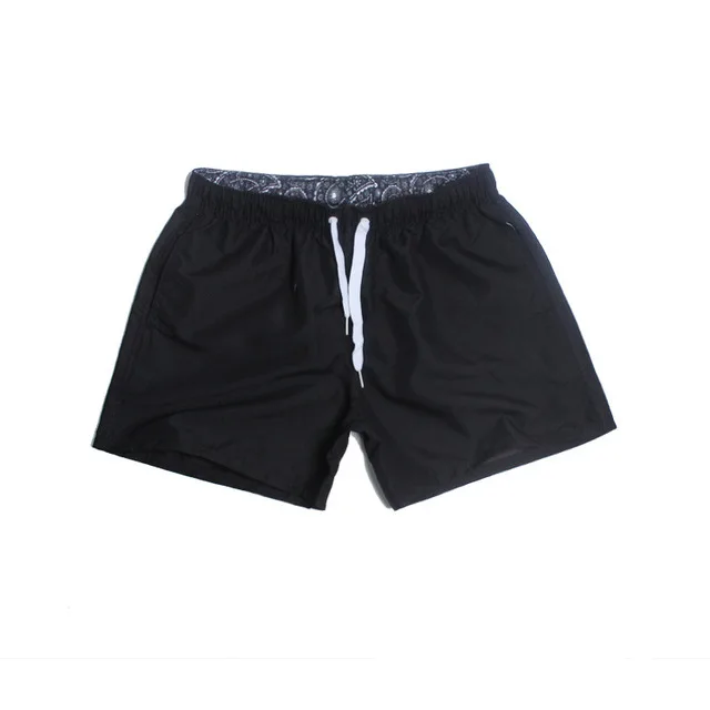 Быстросохнущие пляжные летние пляжные шорты мужские ярких цветов повседневные шорты-бермуды Masculina в нашем магазине представлены модели с азиатскими размерами S-XXL - Цвет: Черный