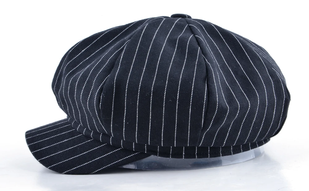 Autumn and winter newsboy caps womens fashion plaid casual hat octagonal cap cotton and linen mixing beret hats for women