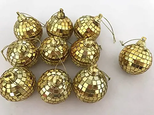 6 шт./лот, 5 см, Рождественские шары, зеркальный шар, сценический светоотражающий шар для отеля, яркий шар, украшение для праздника, декор для рождественской елки