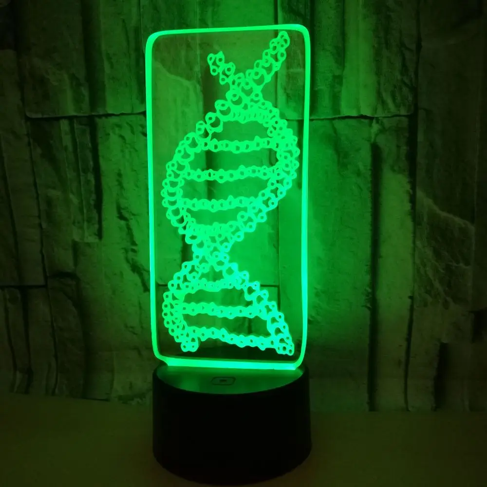  Dna 3d Lamp Seven Colourful Remote Control Touch Led desk Lamp Creative Products Gift 3d Night Tabl