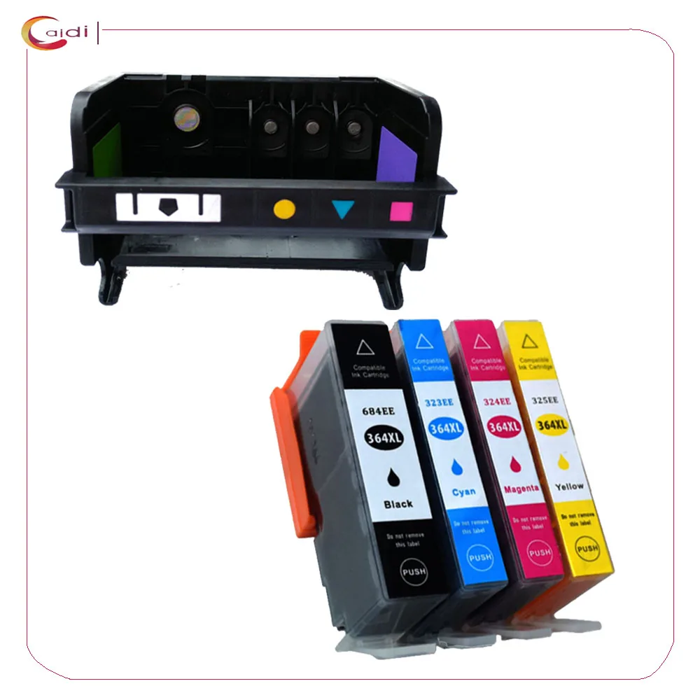 4Slot Regeneration hp364 Printhead +4 Pack ink cartridge For HP Photosmart B110a B110c B110e