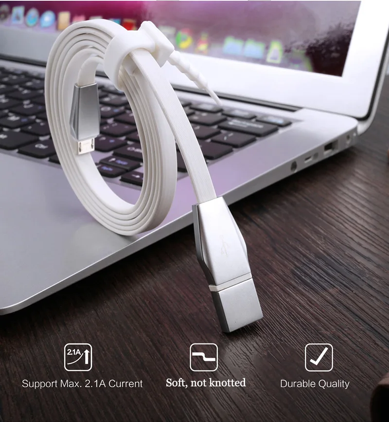 Lenovo цинковый сплав данных зарядный кабель для Apple IPhone Зарядное устройство Micro USB