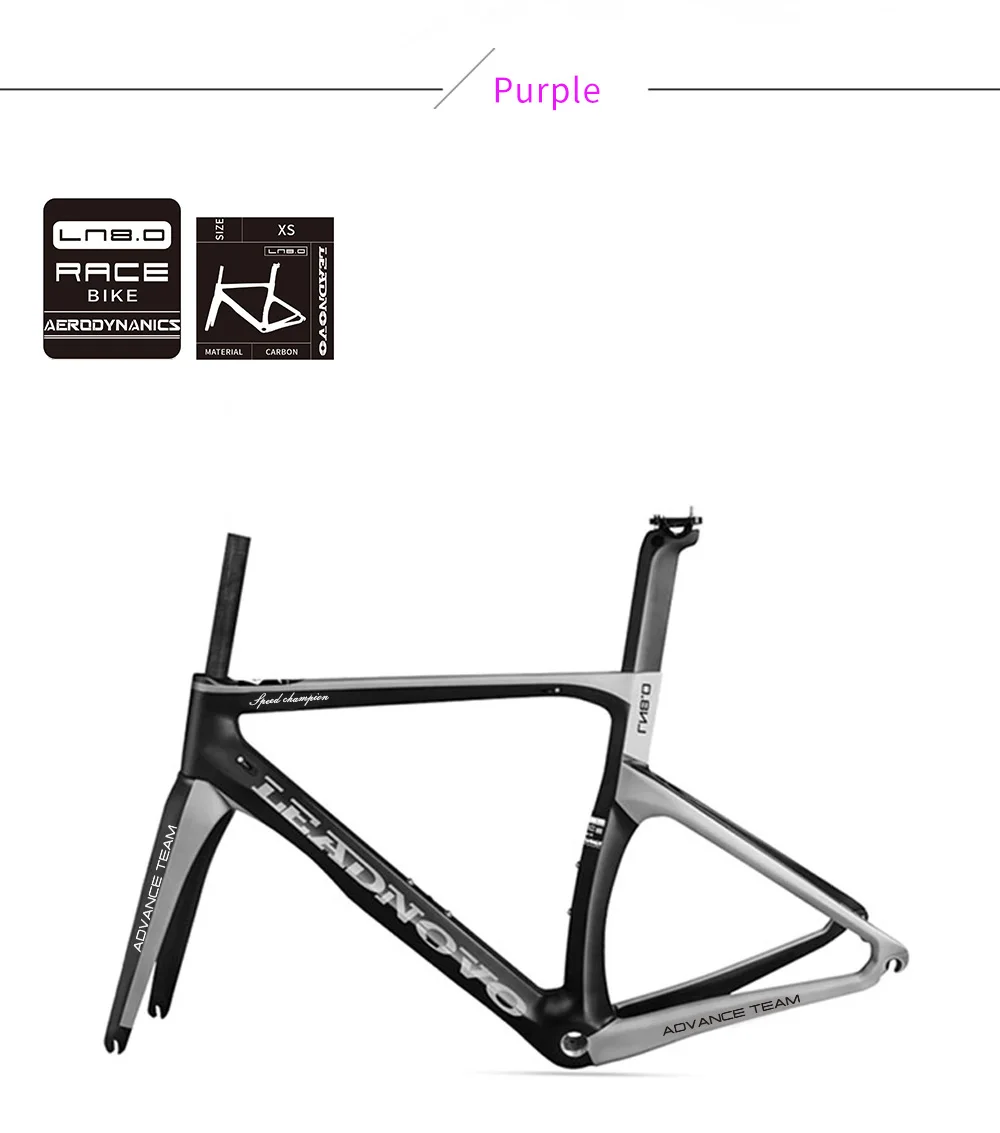 Best 2018 Carbon Road Bike Frame Carbon Fibre Road Cycling Race Bicycle Frameset Taiwan Bike LEADNOVO AERO ROAD Bike Frame 24
