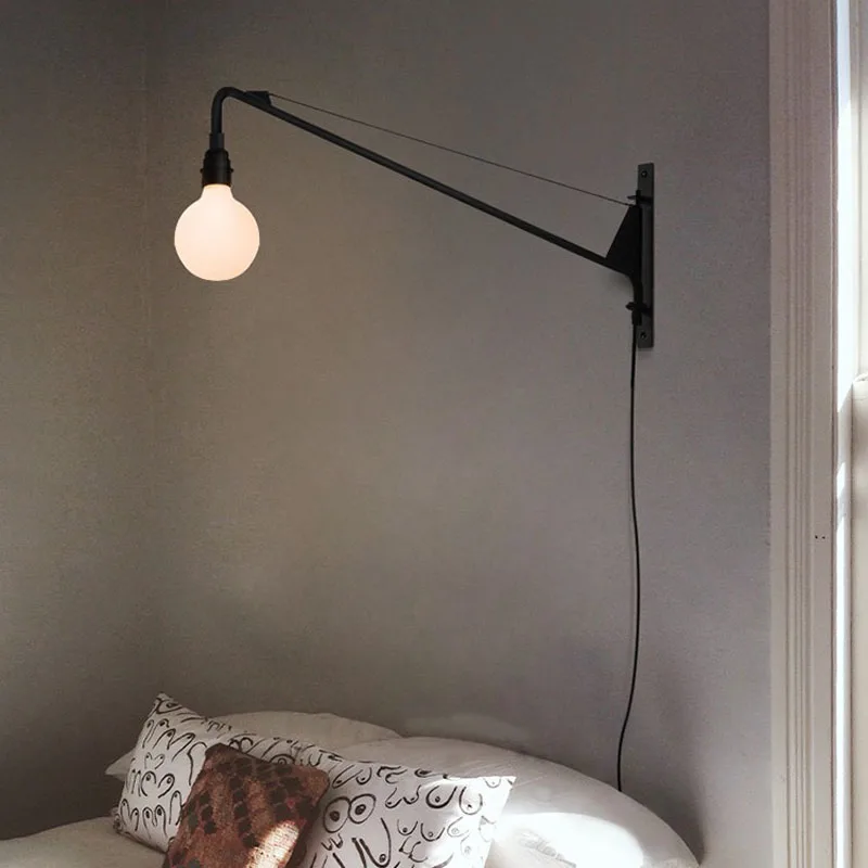 Industrial French Design Suspension Wall Light Luminaire Jean Prouve Wall Light LOFT Retro-Wall Lamp-Aisle-Long Rod Cantilever LED Wall Mounted Sconce (13)