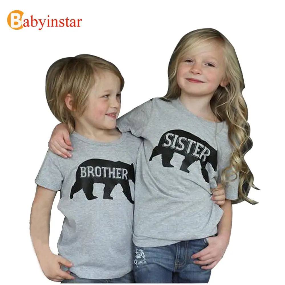 

Family Matching Outfits Brother Sister Matching Clothes Casual Family t shirt Summer Short Sleeve Boys Girls Top Tees