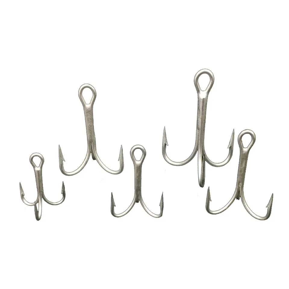Buy 10PCS/Lot Fishing Treble Hooks Barbed High Carbon