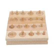 Головоломки деревянные игрушки Обучающие цилиндрические розетки игрушки Детские разработки практики и чувств CX881854