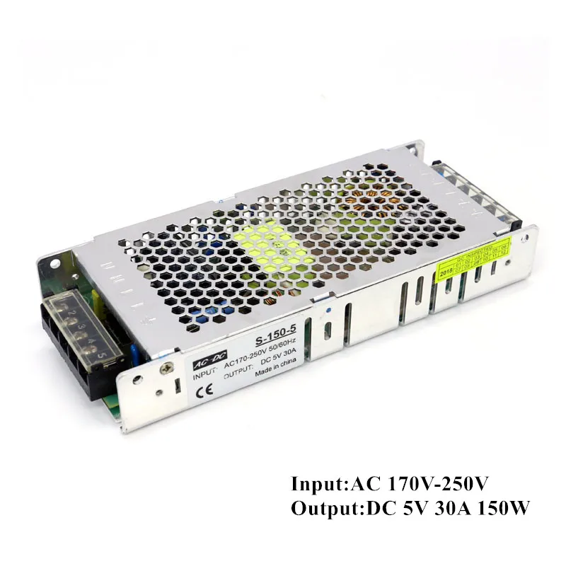 AC 220 V DC/DC 5 V подсказок Питание 10A 12A 30A 40A 50A 60A, 50 Вт, 60 Вт 150 W 200 W 250 W 300 W дисплей из светодиодной ленты