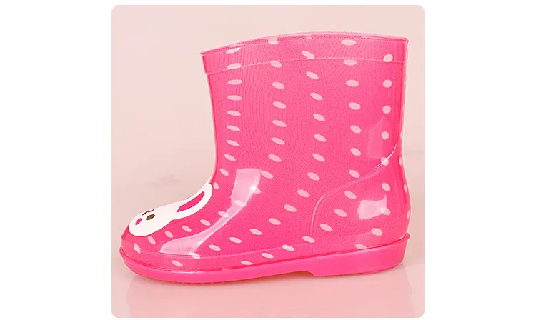 Для дождя Обувь Водонепроницаемый мультфильм бантом резиновые сапоги для детей для девочек и мальчиков для воды ПВХ обувь все сезоны для