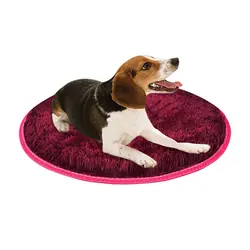 Круглая кровать для собаки моющаяся кровать для кота-любимца собака дышащий шезлонг коврик для маленьких средних собак супер мягкие