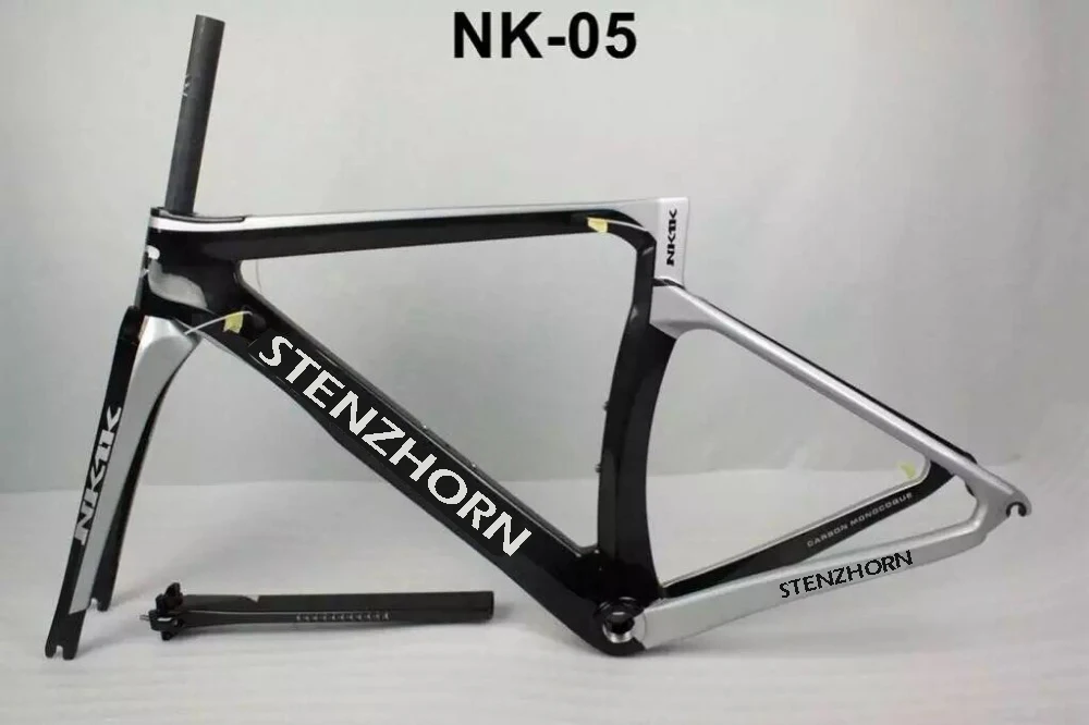 Sale white color with white decals 3k carbon road bike 2017 stenzhorn NK1K frame racing bike carbon road frame cheap carbon bikcycle 1