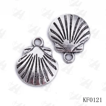 

10PCs Tibetan Silver Sea Shell Charms Antique Silver Scallop Charm Vintage Clam Shell Nautical Charm Pendants DIY Accessories