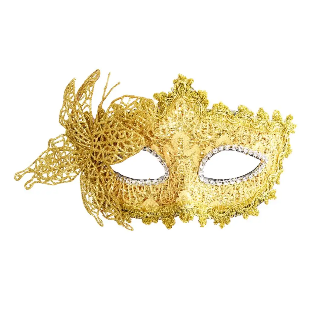 Горячая Распродажа Женская кружевная маска венецианские маскарадные Бальные вечерние карнавальные маски, глаза(желтый