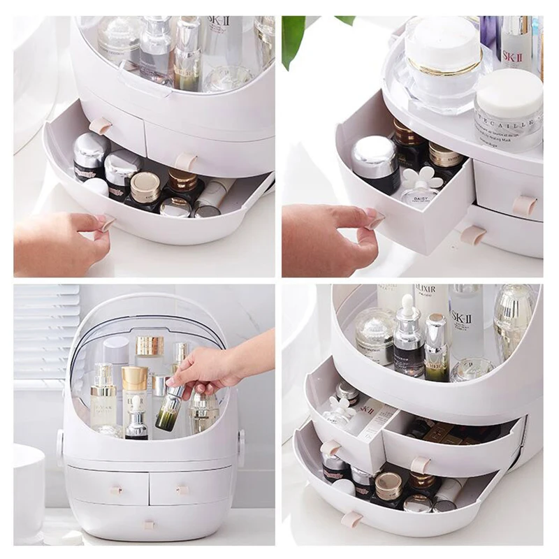 Dresser Bathroom Plastic Cosmetics  Storage Box Desktop Remote Control Drawer Desk Shelf Debris Box Plastic Makeup Box Home Desk