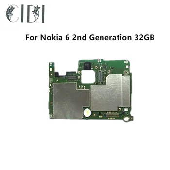 

CIDI Full Working Original Unlocked For Nokia 6 2nd Generation 32GB Motherboard Logic Circuit Board Plate
