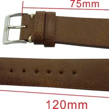 20 мм ручной работы итальянские кожаные светло-коричневые стильные часы в винтажном стиле