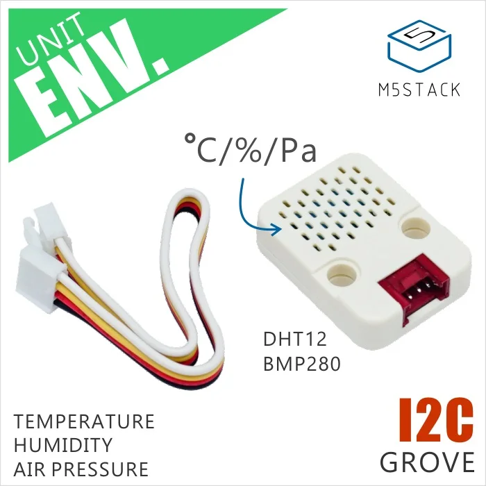 

M5Stack Official Mini ENV Unit with DHT12 BMP280 Digital DHT-12 Temperature Humidity Aire Pressure Sensor I2C Grove Connector