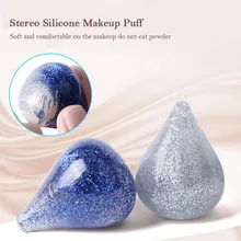 Модный спонж для макияжа 1 шт. силиконовый косметический крем-пудра Губка для макияжа силиконовый каплеобразный спонж для домашнего красоты