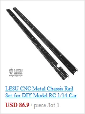 LESU CNC шасси рельс 1/14 RC MAN TGX 26 540 R470 4*2 трактор Sca грузовик модель TH02381