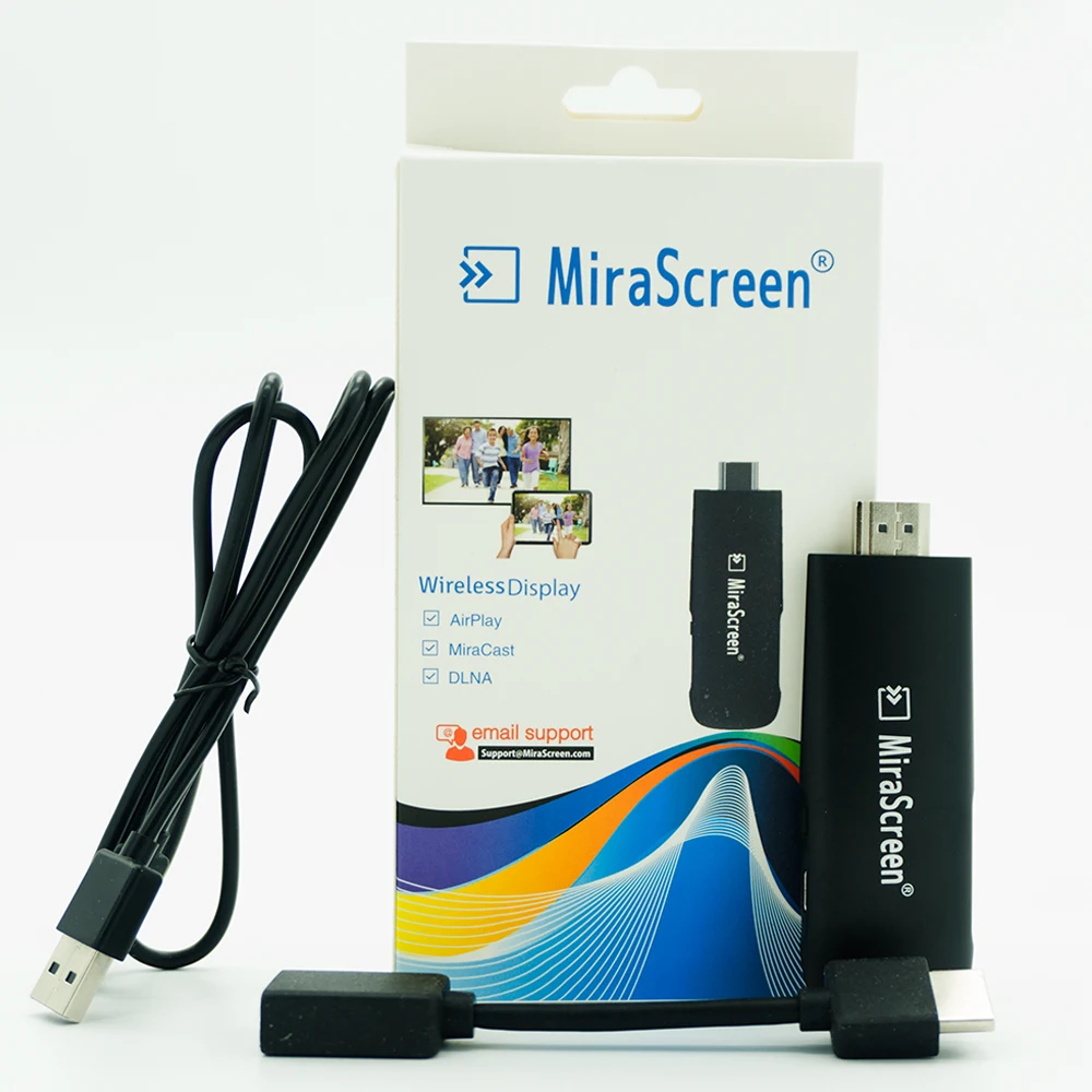 MiraScreen 2.4G Support MiraCast Chormcast Android IOS Free Installation 1080P Display Wireless TV Stick