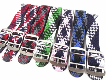 

New arrived Hot 1PCS 20MM nylon straps perlon straps weave straps watch strap Watch band colorful color -PS004