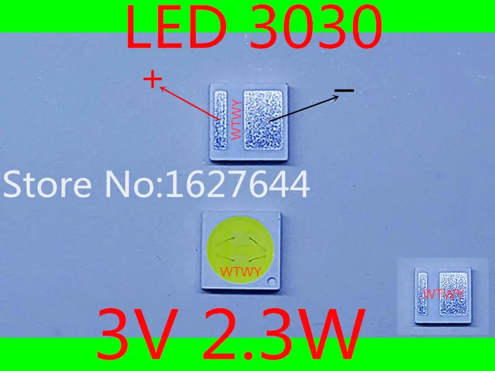 100 шт. и светодиодный светильник jufei 3030 светодиодный подсветка холодный белый подсветка 2,3 Вт 3 в 3030 для светодиодный ЖК-Телевизор подсветка приложения