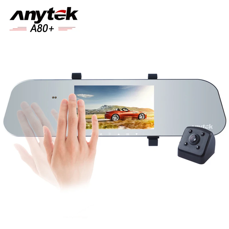 Anytek A80 + Двойной объектив DVR Камера автомобиля видео Регистраторы ультра тонкий