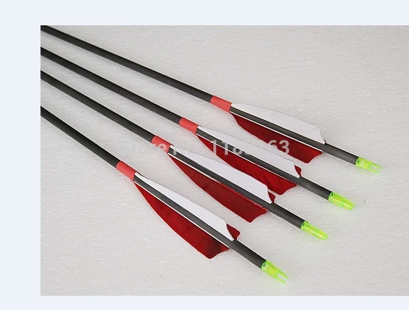 24X30 inches 400 spine traditional bow arrows 100 carbon fiber arrows