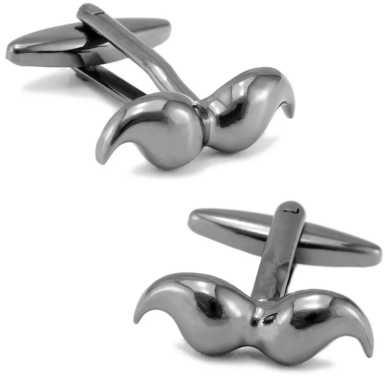 

SPARTA Tungsten Electroplated + Beard shape man's cufflinks + free shipping !!! High quality metal