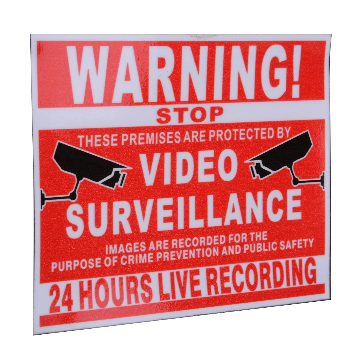 1 шт. винил Предупреждение ЗНАК 24 часа видео наблюдения CCTV Камера запись наклейка безопасности сигнализация Предупреждение наклейка для домашной безопастности