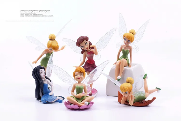 6 шт./компл. Хэллоуин Детский подарок куклы Динь-Динь Летающий цветочный Сказочный анимация для детей, Развивающие детские игрушки BabyToy