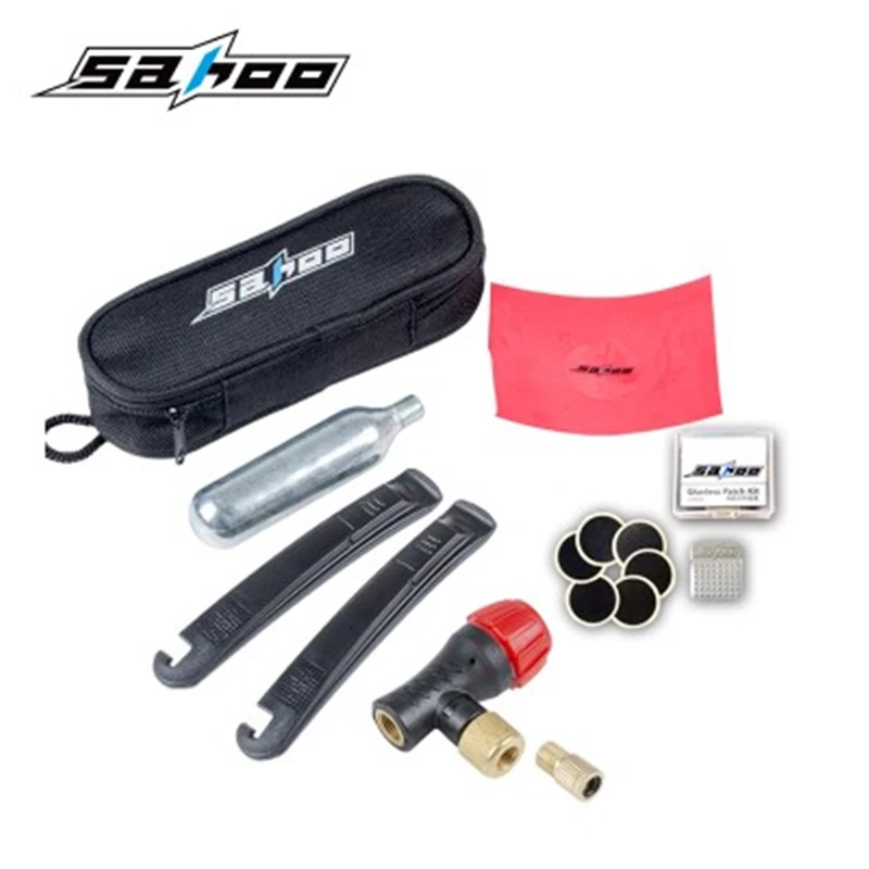 SAHOO Cycling Bike Bicycle Tire Repair Tools Kits include co2in