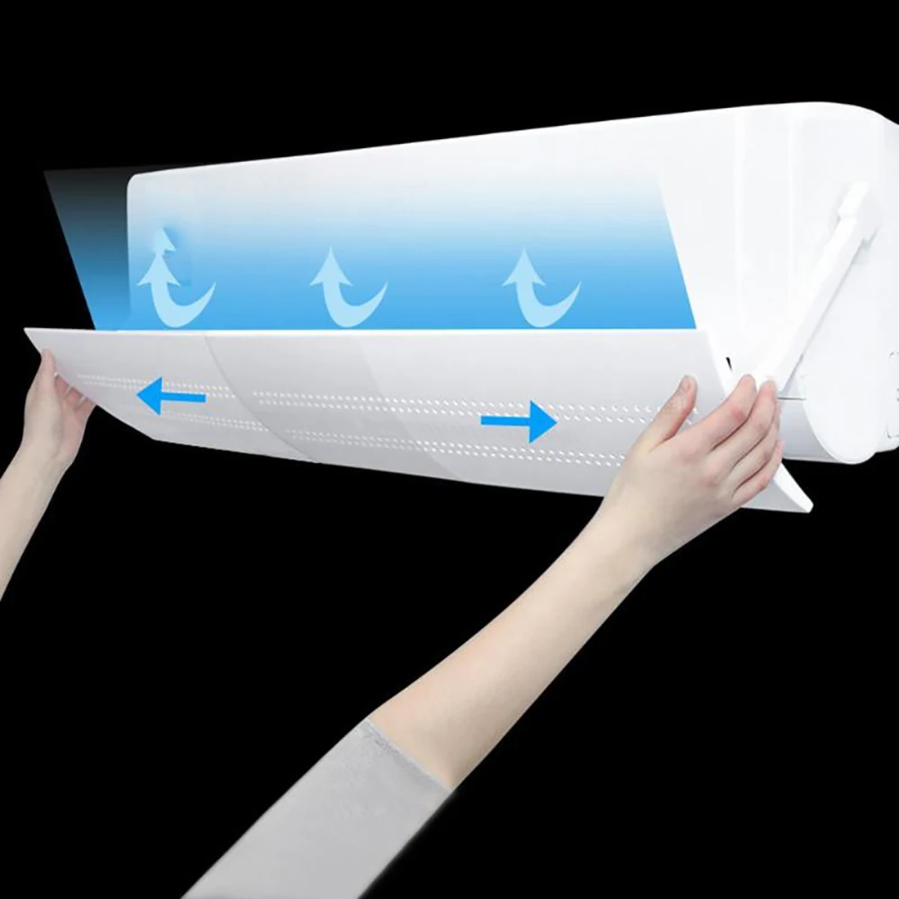 

Retractable Air Conditioner Wind Shield Anti Direct Blowing Cold Wind windshield plate bracket patches