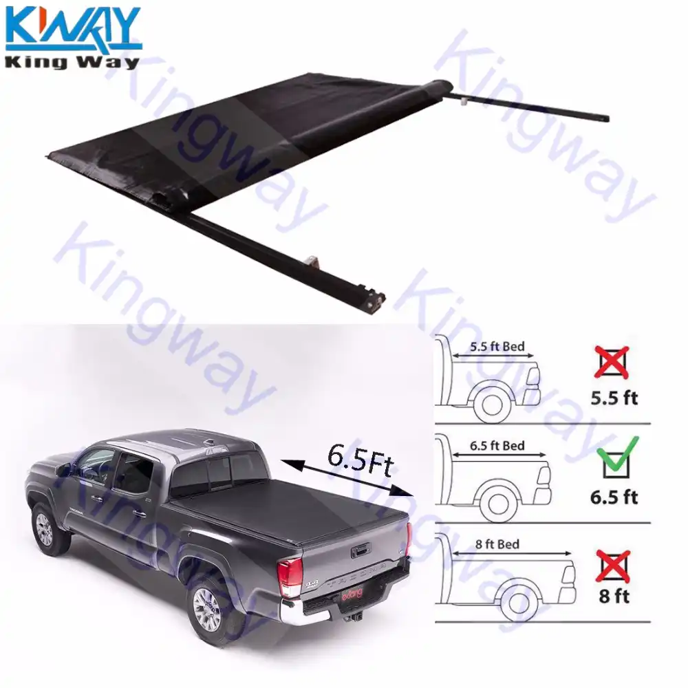 Free Shipping King Way 6 5ft Bed 78 Inch Lock Soft Roll Up Tonneau Cover For 2004 2014 Ford F 150 Car Covers Aliexpress