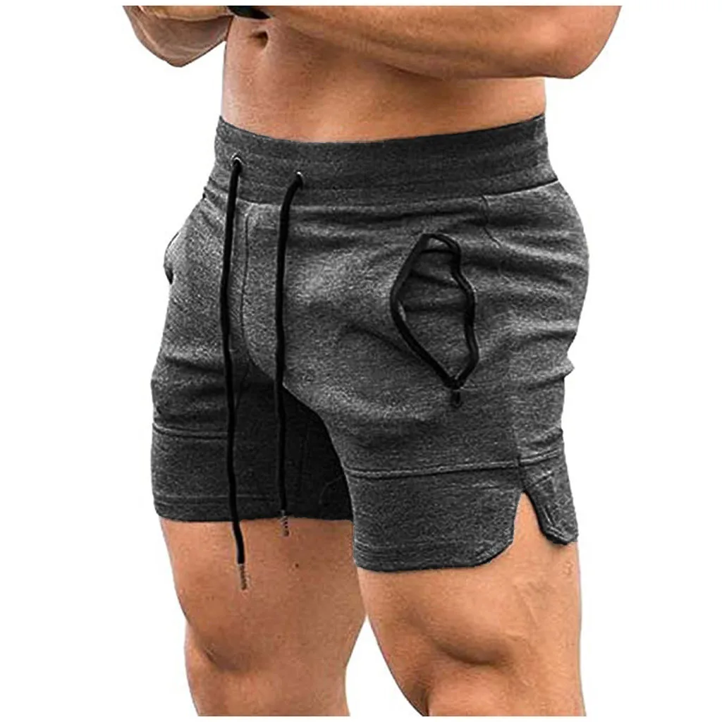 Men's Elastic waist strap sweat-absorbent breathable running training shorts Cotton Pocket Shorts Fashion jogger short 6.25