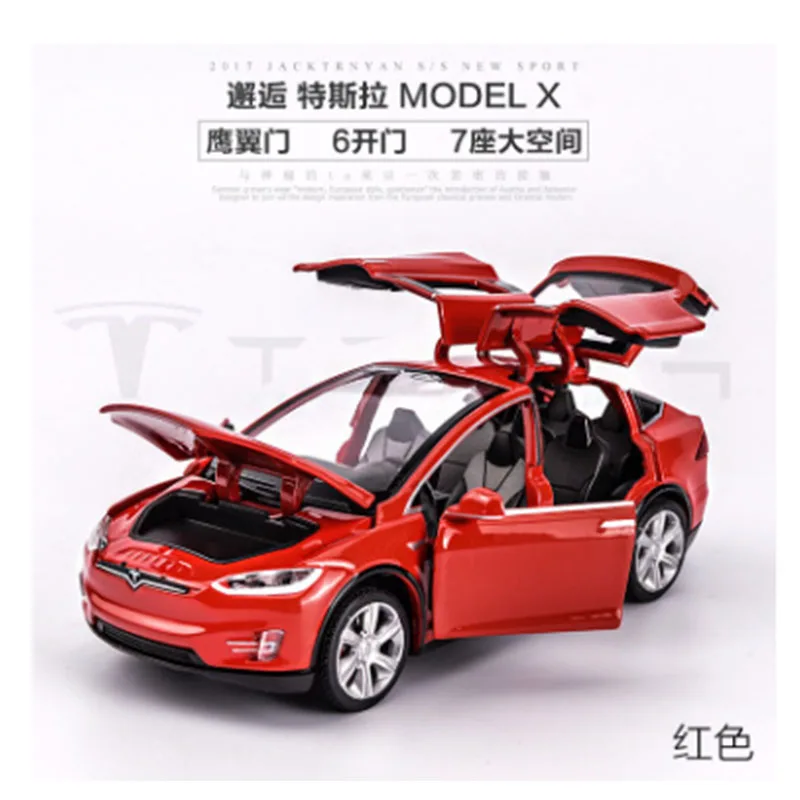 1:32 Tesla MODELX90 Металлический Игрушечный Автомобиль возврат энергии вспышка детский