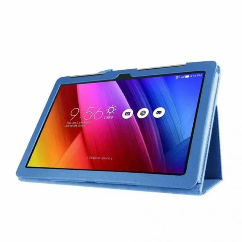 2 в 1 защитный чехол с откидной крышкой и держателем для Zenpad 10 Z300C, Модный складной однотонный чехол из ТПУ