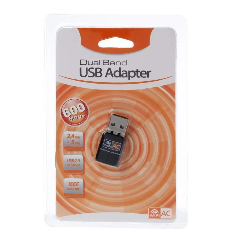 Беспроводной 600 Мбит/с USB wifi адаптер AC600 2 4 ГГц 5 WiFi Антенна ПК Мини компьютер