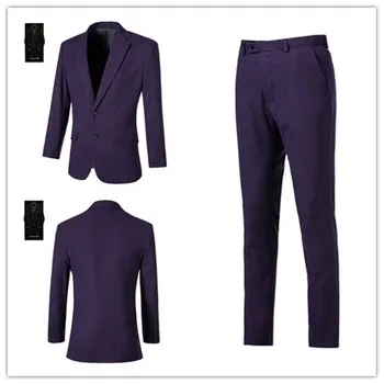 

High-grade exquisite wool blend men's suit two-piece suit (jacket + pants) men's business suit men's fashion suit support custom