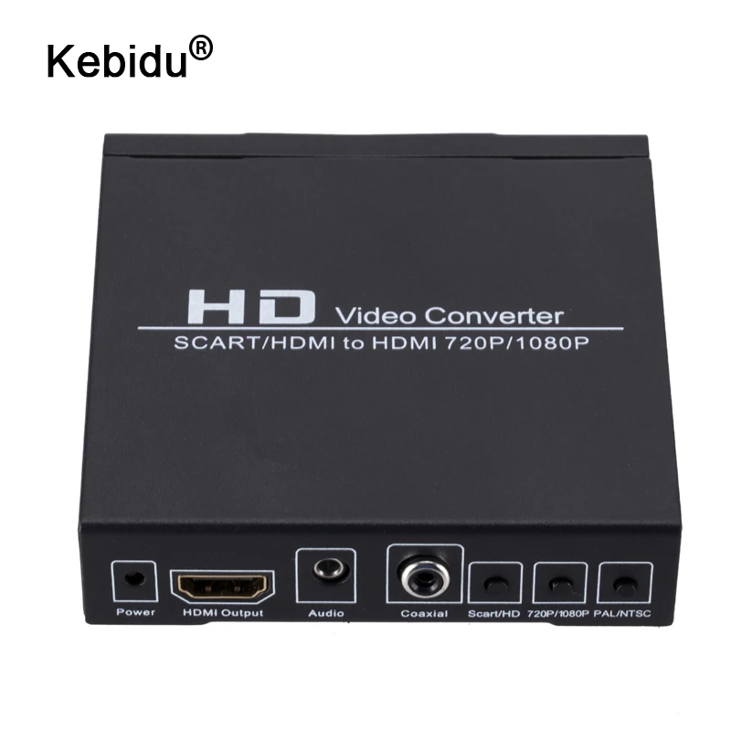 Full HD 1080P цифровой преобразователь высокой четкости SCART + HDMI к видео коробка 720P 3 5 мм