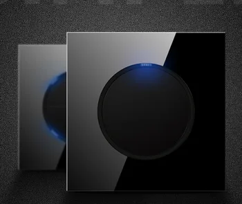 

1 Gang 2 Way Crystal Mirror LED Light Wall Switch 16A Push Button Panel