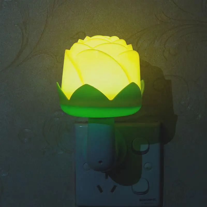 Auto ON/OFF Light Sensor LED Night Light Wall Plug In Rose Light for Indoor with US Plug in LED
